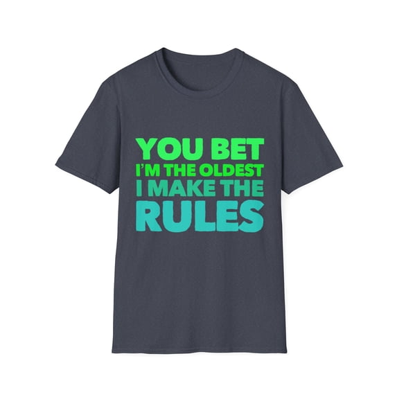 Funny Oldest Graphic Novelty R U L E Kids Family Tees