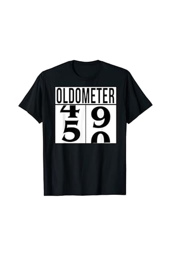 Funny Oldometer 50th Birthday T-Shirt for Mom Dad Gag Gift