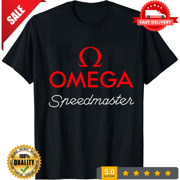 Funny Omega Speedmaster Watch Logo Men's Black T-Shirt Size S to 3XL, LIMITED EDITION-TH67747