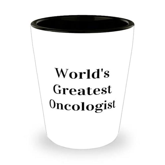Funny Oncologist Gifts, World's Greatest Oncologist, Funny Holiday Shot Glass From Coworkers