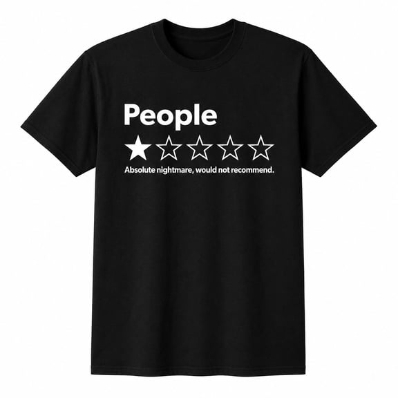 Funny One Star People Review Graphic T-Shirt, Unisex Classic Fit Tee