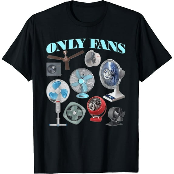 Funny Only Fans Joke Only Art Fans Only Fans Joke T-ShirtMen and women, Black T-shirt, size: Extra large