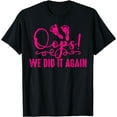 thumbnail image 1 of Funny Oops! We Did It Again Gift For Cool Mom And Dad To Be T-Shirt Black 3X-Large, 1 of 4