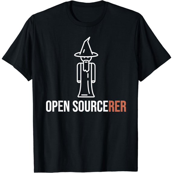 Funny Open Source Sourcerer - Great Programmer / Coder Joke T-Shirt