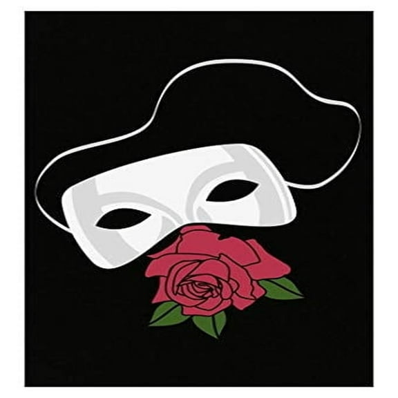 Funny Opera Mask Music Flower Poster for Theater Lovers and Drama Enthusiasts