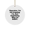 thumbnail image 1 of Funny Operator Christmas Circle Ornament Gifts from Friends for Family, 1 of 4