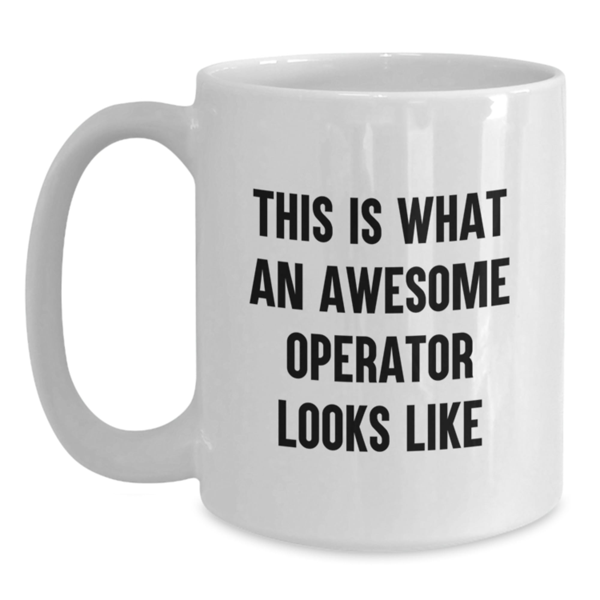 Funny Operator Gifts for Men, Christmas Unique White Coffee Mugs with ...