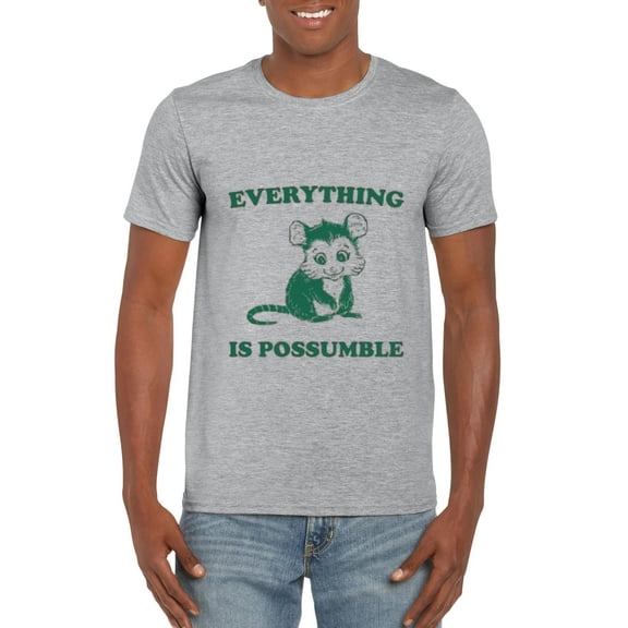 Funny Opossum Meme Shirt Everything Is Possumble Cute T-Shirt, for men & women, up to size 5XL
