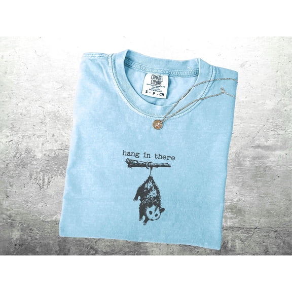 Funny Opossum Meme Shirt Hang In There Womens Mens Tshirt