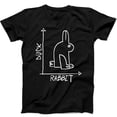 thumbnail image 1 of Funny Optical Illusion Duck Or Rabbit Math Art Black Tee Shirt,for men & women up to 5XL, 1 of 2