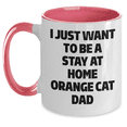thumbnail image 1 of Funny Orange Cat Dad Two Tone Coffee Mug Gifts from Men for Father's Day - I Just Want To Be A Stay At Home Orange Cat Dad, 1 of 4