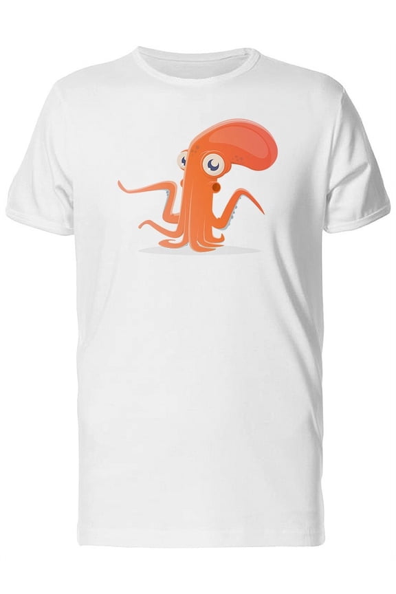 Funny Orange Octopus Tee Men's -Image by Shutterstock