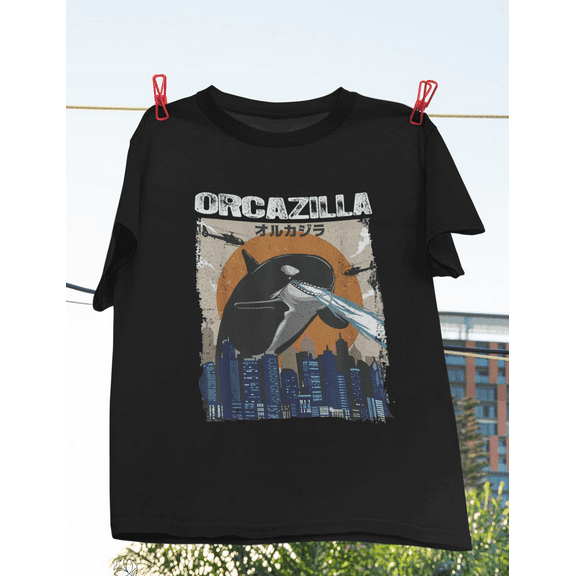 Funny Orcazilla Killer Whale Vintage T-Shirt, Killer Whale Shirt, Aquatic Mammal Shirt, Killer Whale Lover Idea, Orcazilla Gift Shirt
