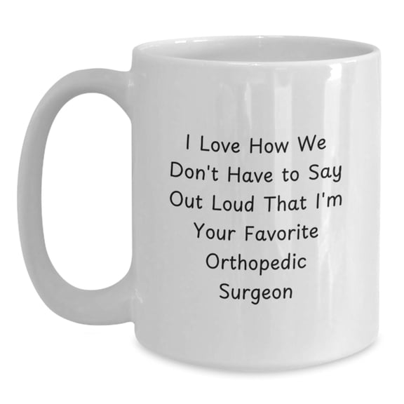 Funny Orthopedic Surgeon Gifts for Him, White Coffee Mug, Merry Christmas Unique Presents from Family