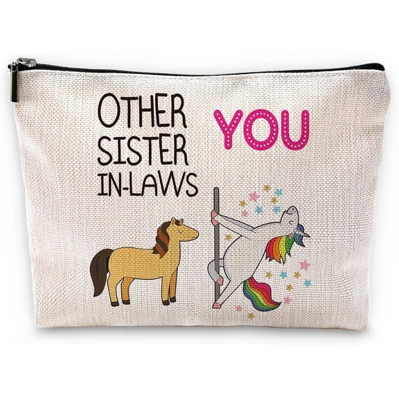 Funny Other Sister-in-Laws and You Makeup Bag, Sister-in-Law Gifts Pouch for Girls,Christmas Birthday Wedding Gifts for Sister in Law Stepsister