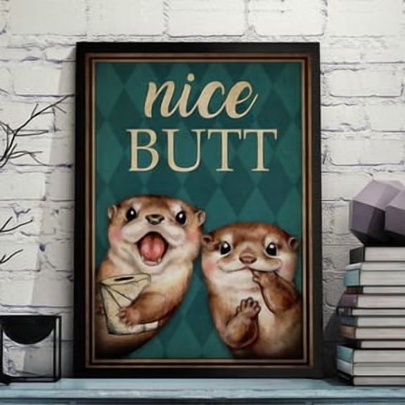 Funny Otter Animal Poster, Poster Home Decor, Poster Only