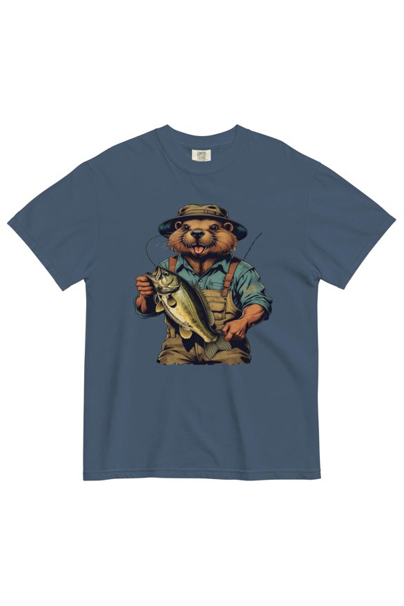 Funny Otter Fishing Shirt, Vintage Fishing Tee, 1717, Retro Outdoors Shirt, Lake Life T-Shirt