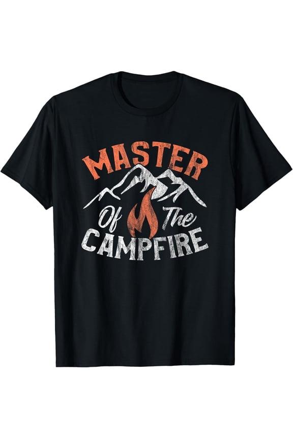 Funny Outdoor Camping Gifts Men Women Master of Campfire T-Shirt