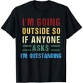 thumbnail image 1 of Funny Outdoor Dad Joke Pun, I'm Outstanding,Sarcastic T-Shirt, 1 of 4