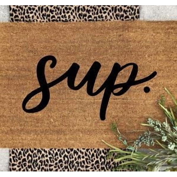 Funny Outdoor Entrance Doormat Sup Doormat Non-Slip Backing Entrance Mats Low Profile Entrance Door Mats 16x24 inch.