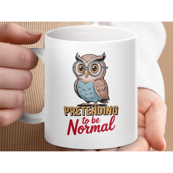 Funny Owl Coffee Mug: Nerdy Book Lover Gift Cup