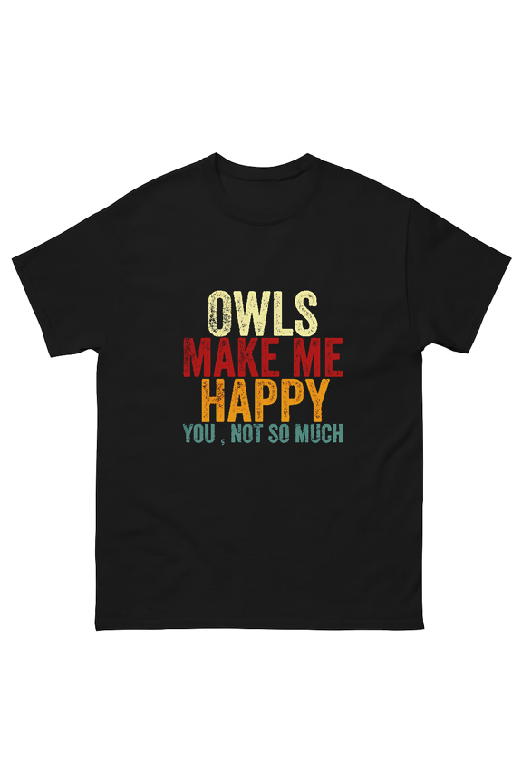 Funny Owl Graphic Unique Number Bird Themed Gift V15496 Unisex T-Shirt
