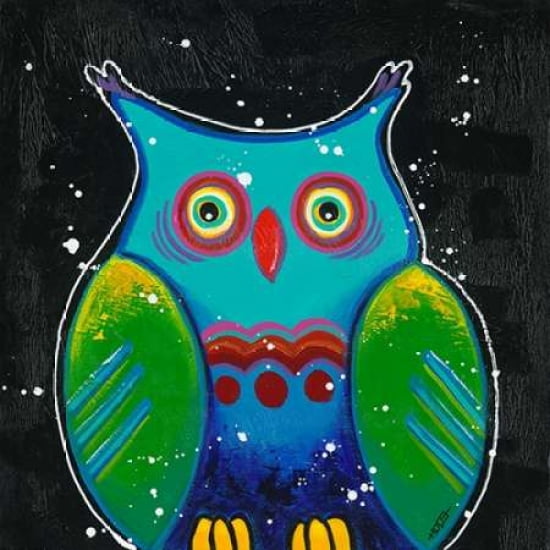 Funny Owl III Canvas Art - Hope (24 x 24)