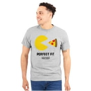 Funny PACMAN Perfect Fit Pizza Unisex Plus Size Graphic Tee Brisco Brands 2X
