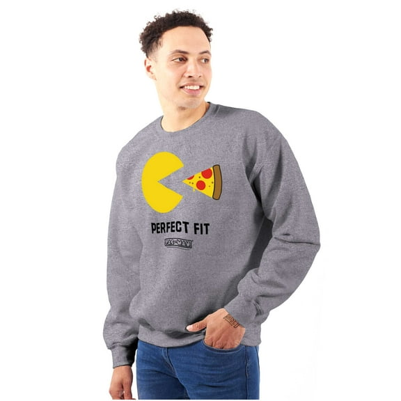 Funny PACMAN Perfect Fit Pizza Unisex Plus Size Sweatshirt Brisco Brands 2X