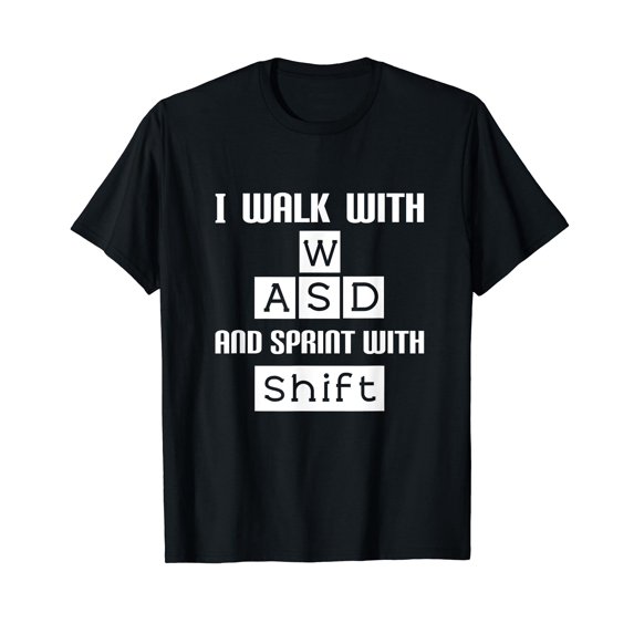 Funny PC Video Gamer WASD Gaming T-Shirt