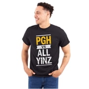 Funny PGH Pennsylvania Vs All Yinz Mens Graphic T Shirt Tees Brisco Brands X