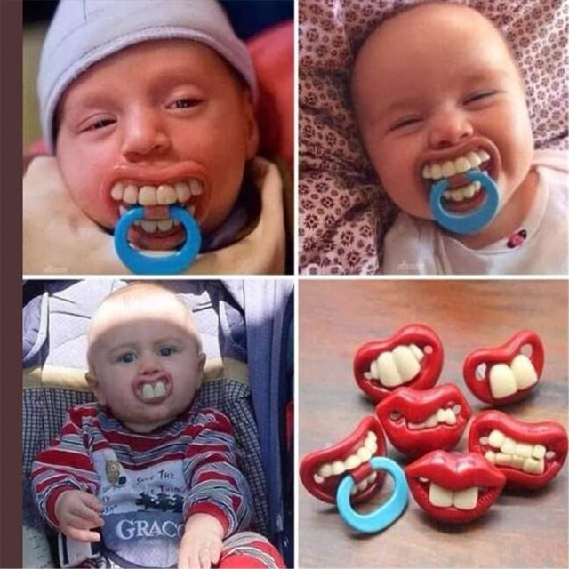 Funny Pacifier for Newborn Baby 6Pc Dummy Nipple Teethers Teeth