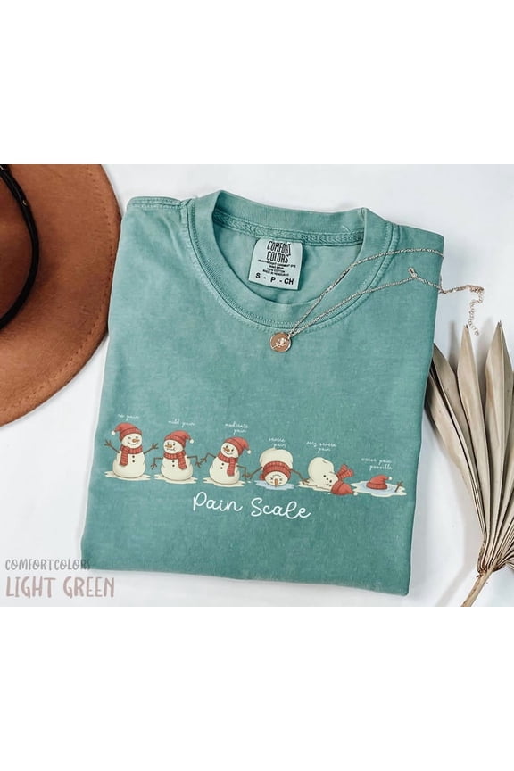 Funny Pain Scale Christmas Shirt, Christmas RN Nurse Shirt, Funny Xmas Gift for Nicu Nurse