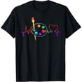 thumbnail image 1 of Funny Paint Palette Brush Artist Painter Gift Kids Men Women T-Shirt, 1 of 4