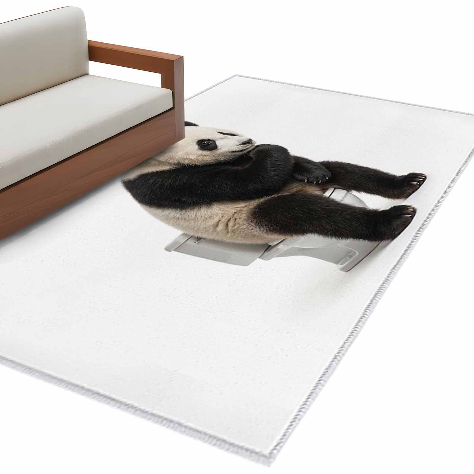 Funny Panda Area Rugs Collection 2.7'x5', Cute Art Fun Lovely Animals ...