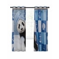 thumbnail image 1 of Funny Panda Bathing Blackout Curtains 72 Inch Length Shell Anchors Towel Modern Abstract Thermal Insulated Window Curtain Window Drapes 2 Panels for Bedroom Living Room 52"Wx72"L, 1 of 9