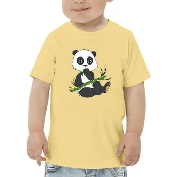 Funny Panda Eating Bamboo T-Shirt Toddler -Image by Shutterstock, 2 Toddler