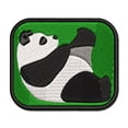thumbnail image 1 of Funny Panda Putting on Black Socks Applique Multi-Color Embroidered Iron-On Patch - 3 Inch Medium, 1 of 5