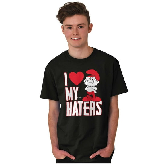 Funny Papa Smurf I Heart My Haters Unisex Plus Size Graphic Tee Brisco Brands 2X