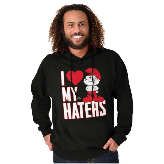 Funny Papa Smurf I Heart My Haters Unisex Plus Size Hoodie Brisco Brands 4X