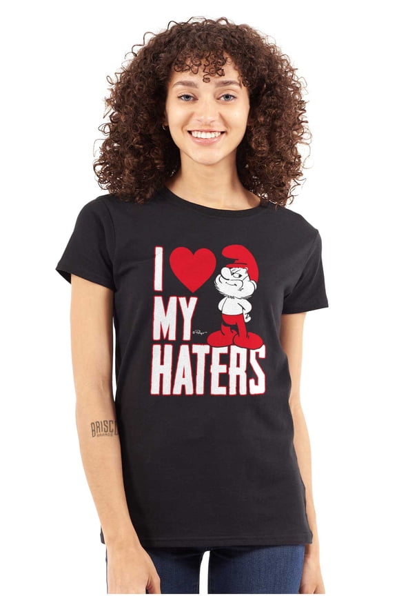 Funny Papa Smurf I Heart My Haters Women's Plus Size Shirt Brisco Brands 2X