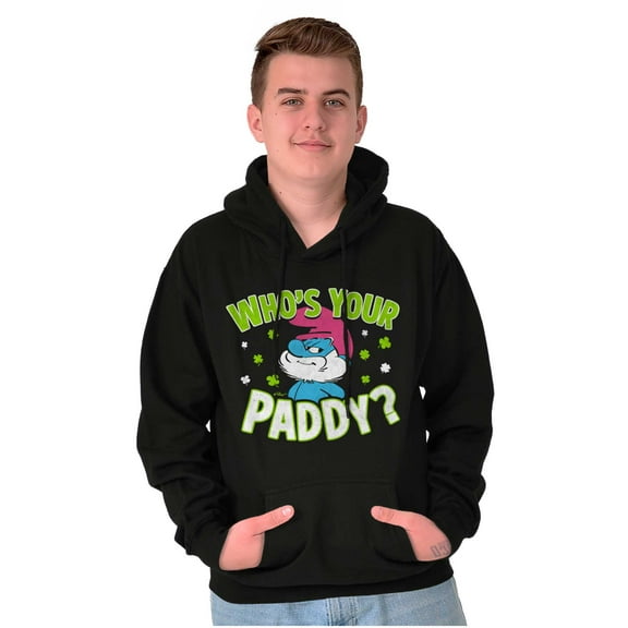 Funny Papa Smurf Who's Your Paddy Unisex Plus Size Hoodie Brisco Brands 5X