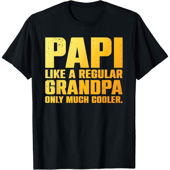 Funny Papi Design For Papi Men Father's Day Grandpa Dad Papa T-ShirtMen and women, White Black T-shirt, size: Extra large S-785XL