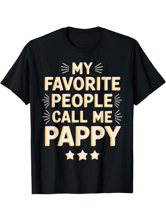 Funny Pappy Art For Grandpa Grandfather From Grand Pappy T-Shirt BLACK Unisex S-5XL Hot Trending Shirt, Vintage Birthday Gift