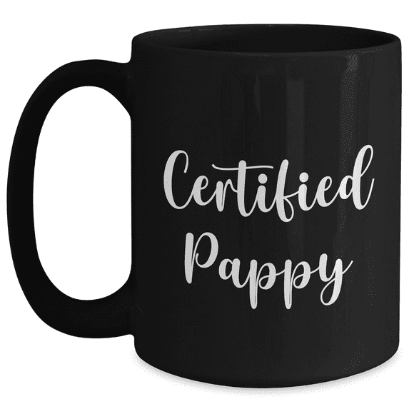 Funny Pappy Gifts from Men to Men, Black Coffee Mug for Father's Day Unique Presents