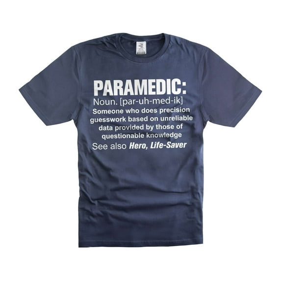 Funny Paramedic Definition Shirts Paramedic Gifts Mens Womens Paramedic Unisex Shirts (3X-Large Navy Blue)