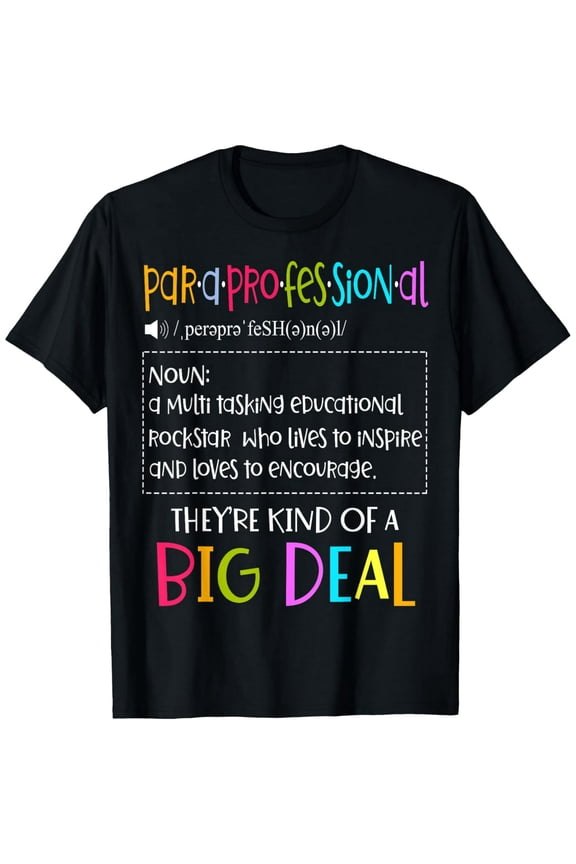 Funny Paraprofessional Definition Educator Women Graphic Short Sleeve T-Shirt