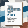 thumbnail image 1 of Funny Parenting Greeting Card - Encouraging Blank Card for Parents - Perfect Gift for Baby Showers, Birthdays, and Just Because, 1 of 3