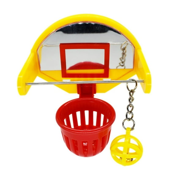 Funny Parrot Birds Toys Mini Basketball Hoop Props Parakeet Bell Ball Chew Toy