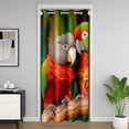 thumbnail image 1 of Funny Parrot Blackout Curtain 52"W X 80"L Couple Parrot Bird Door Drape Colourful Feather Door Curtain For Doorway Privacy For Adults Men Women Wild Rain Trees Animal Closet Curtain,Closet Door, 1 of 4